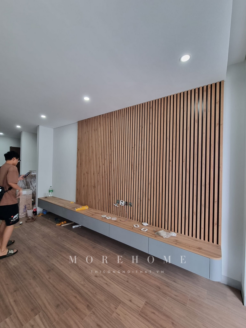 Việc thi công nội thất sẽ tạo ra một không gian sống tiện nghi và sang trọng, với mức độ thẩm mỹ cao.